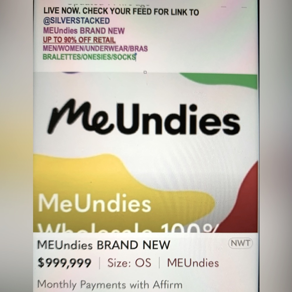 MEUndies LIVE AUCTION NOW Check FEED for link MEUndies @SILVERSTACKED BIG TALL
